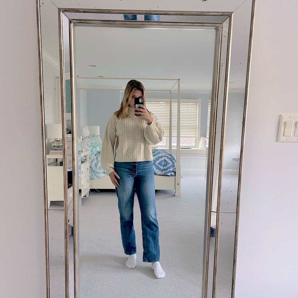 White Turtleneck Sweater